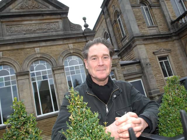 Up for auction at £850,000 guide price - Owner and art collector/curator  Mark Hinchliffe outside The Chapel in Harrogate. (National World/16012533AM7)