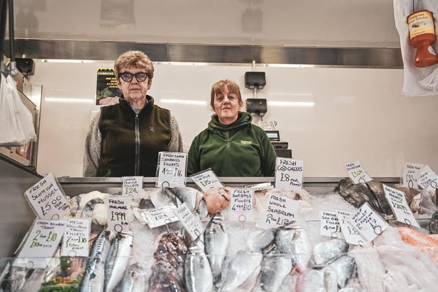 These ladies at Carrick's expressed their pride in the market and selling the freshest fish around.