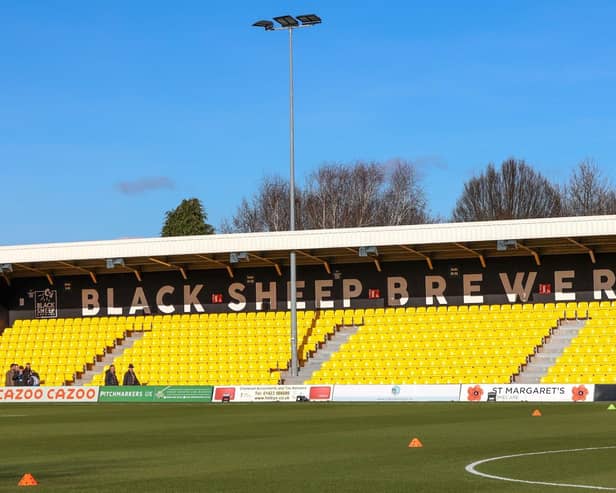 February saw Harrogate Town install more than 600 new seats in the Black Sheep Brewery Stand at its Wetherby Road home. Pictures: Matt Kirkham