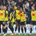 Harrogate Town have failed to win any of their previous eight matches but are refusing to give up on their 'dream' of breaking into the League Two play-off places. Pictures: Matt Kirkham
