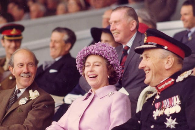 Her Majesty Queen Elizabeth II enjoying a day out at the Great Yorkshire Show in 1977
