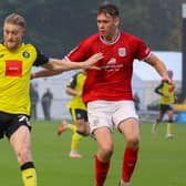 Luke Armstrong's most recent League Two appearance for Harrogate Town came during a 1-0 home defeat to Crewe Alexandra on October 28. Pictures: Matt Kirkham