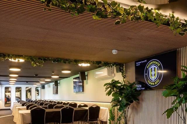 A taste of hospitality - Harrogate Town FC's executive suite adjacent to the main stand. (Picture contributed)