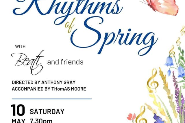 Rhythms of Spring concert by Beati at Saint Andrews Church May 10 7.30pm
