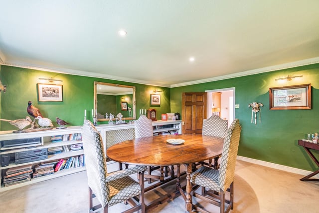 A spacious dining room.