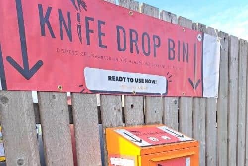 A total of 50 knives have been dropped off in Harrogate’s ‘knife amnesty bin’ during the first month