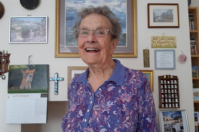 Harrogate war veteran Sheila Pantin, who will celebrate her 100th birthday on October 21, was one of the first British servicewomen to enter a concentration camp in the last days of the war in April 1945. (PIcture Graham Chalmers)