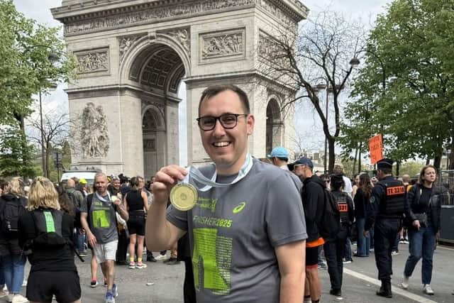 “The atmosphere was electric" - Harrogate and Knaresborough MP after completing the Paris Marathon for two Harrogate-based charities. (Picture contributed)