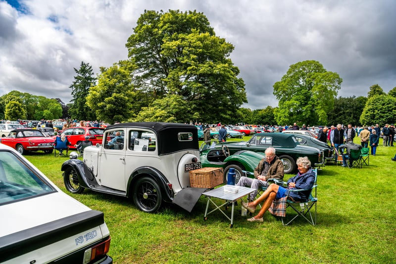 Exhibitors enjoying this special event alongside their cars