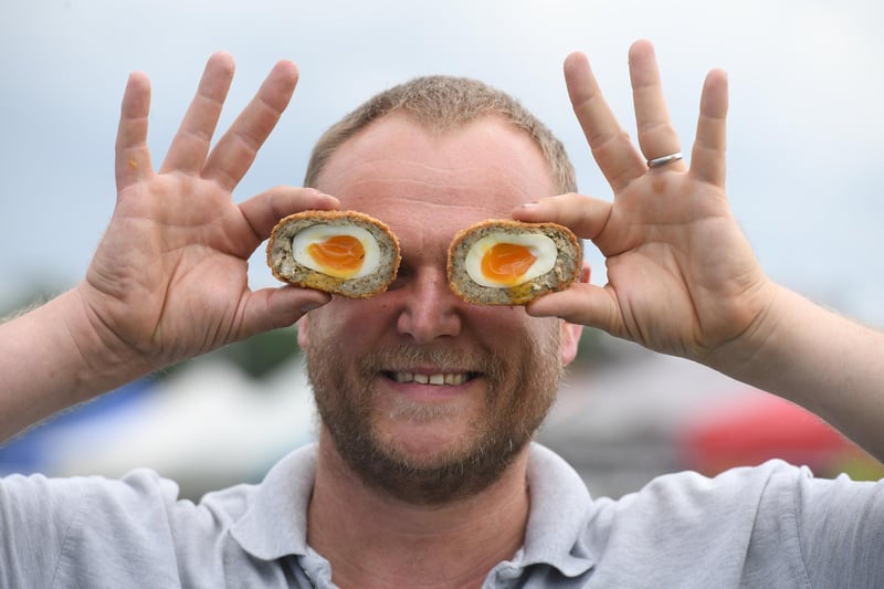 Andrew Robson of Cassie's Kitchen with his scotch eggs at the festival