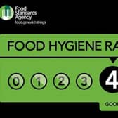 A sandwich shop in Harrogate has been given a four out of five food hygiene rating by the Food Standards Agency