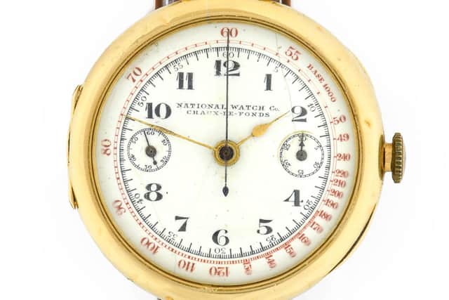National Watch Co. 18 Carat Gold Wristwatch from the 1920s – estimate: £400-600