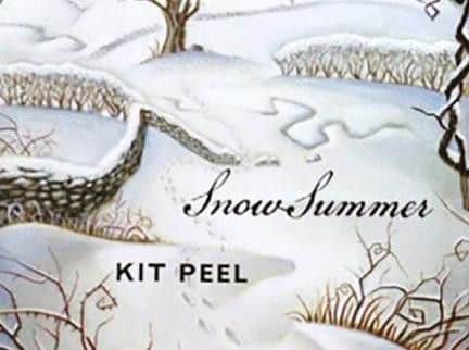Part of the cover of Kit Peel's instant classic children's novel, Snow Summer.