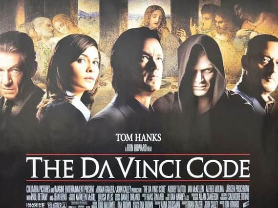 The movie version of The Da Vinci Code starring Tom Hanks.
