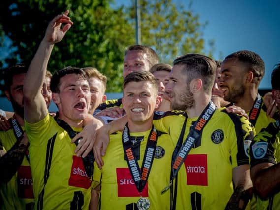 Harrogate Town hope to be celebrating a second promotion in as many seasons. Picture: Caught Light Photography