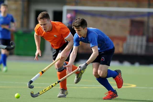 Harrogate Mens 1s skipper Tom Harris in action during Saturday's triumph over Wilmslow.
