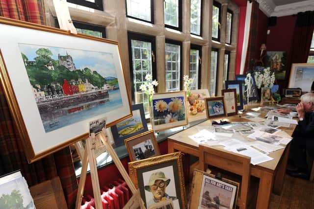 Just some of Ronald's stunning artwork on show at the Pine Marten. Picture: Gerard Binks.