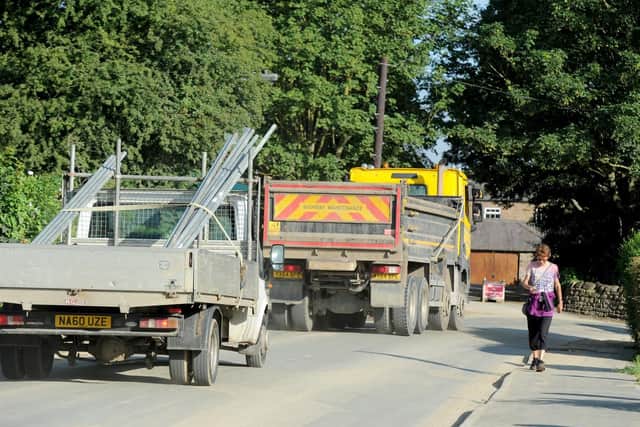 Heavy lorries pounding the roads and pavements, causing large amounts of dust and noise in the Kingsley area of Harrogate. (Picture by Gerard Binks)