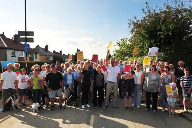 Enough is enough! Residents demonstrate against additional planning applications in the Kingsley Road area of Harrogate. (Picture by Gerard Binks)