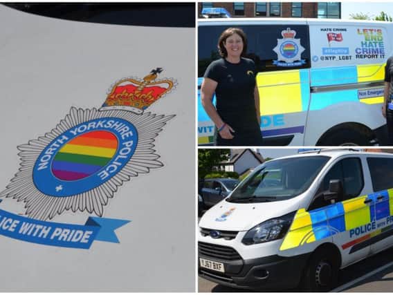 Police and crime commissioner Julia Mulligan and Temporary Chief Constable Lisa Winward with the newly decorated van.