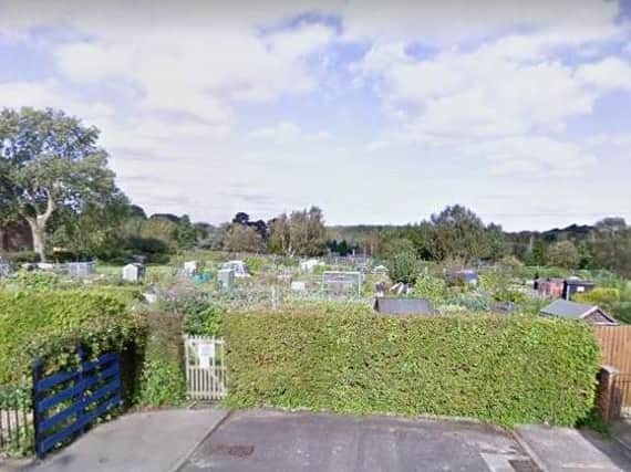 Firefighters were called to reports of a fire near the allotments in Bachelor Road, Harrogate. Picture: Google