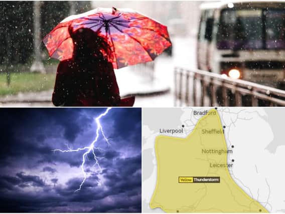 The Met Office have just issued a yellow weather warning for Yorkshire, as heavy rain and thunderstorms are expected on Friday between 11:00 and 20:00