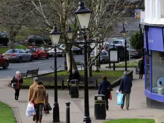 Shoppers in Harrogate.