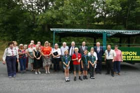 An open-sided charabanc was towed around Pateley during the Yorkshire in Bloom judging day.