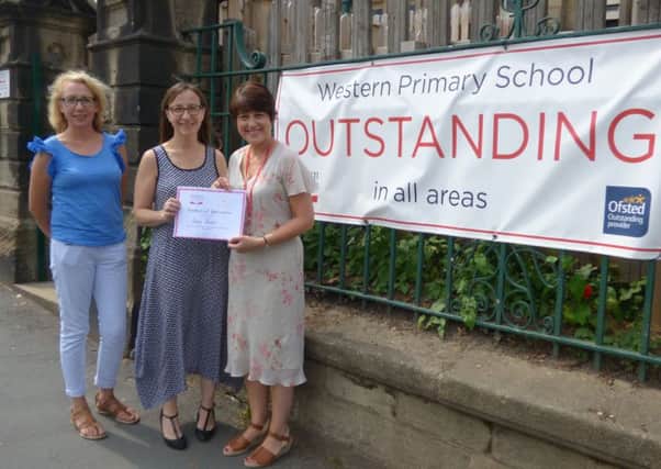 Lucy Ogden of Western PTA; Sarah Smith, managing director at Berwins; and Cheryl Smith, headteacher of Western Primary School. (S)