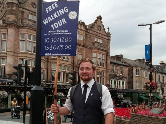 Harry, the  entrepreneur behind  Harrogate's Free Walking Tour. (Picture by Graham Chalmers)