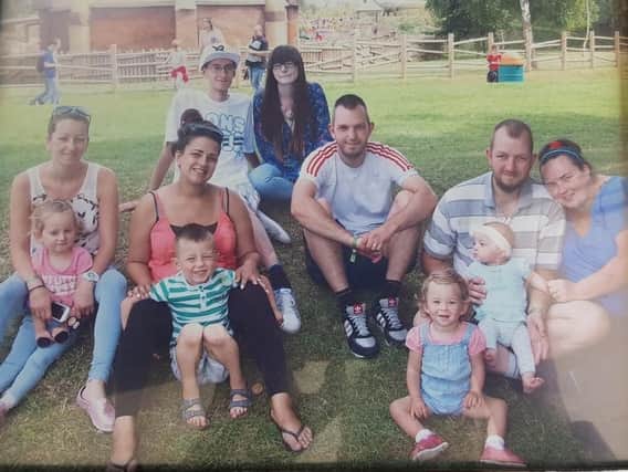 The family at one of their Flamingo Land outings