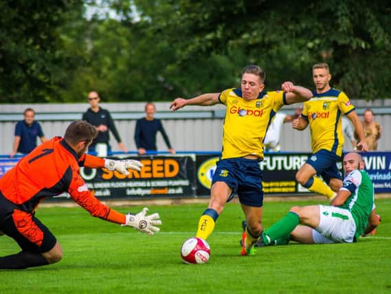 Tadcaster Albion endured a frustrating afternoon when they entertained Carlton Town. Picture: Matthew Appleby