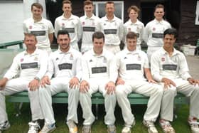 Beckwithshaw CC line up before Saturdays loss to relegation rivals Guiseley. Picture: Adrian Murray