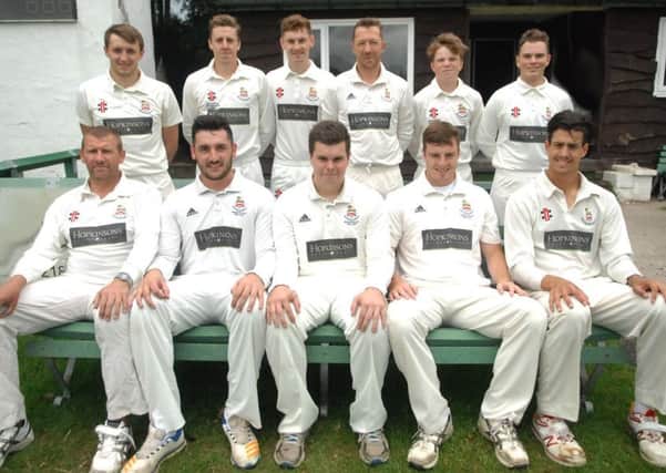 Beckwithshaw CC line up before Saturdays loss to relegation rivals Guiseley. Picture: Adrian Murray