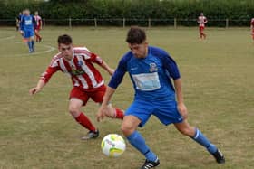 Roman Neal was on target in newly-promoted Kirk Deighton Rangers 3-1 success over Rothwell. Picture: Peter Arnett