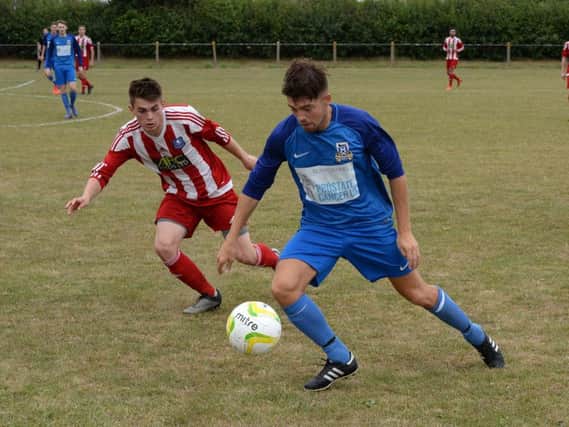 Roman Neal was on target in newly-promoted Kirk Deighton Rangers 3-1 success over Rothwell. Picture: Peter Arnett