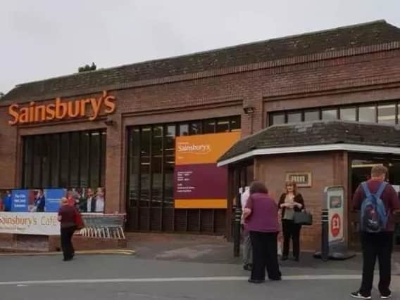 Customers and staff were evacuated from Sainsbury's yesterday morning.