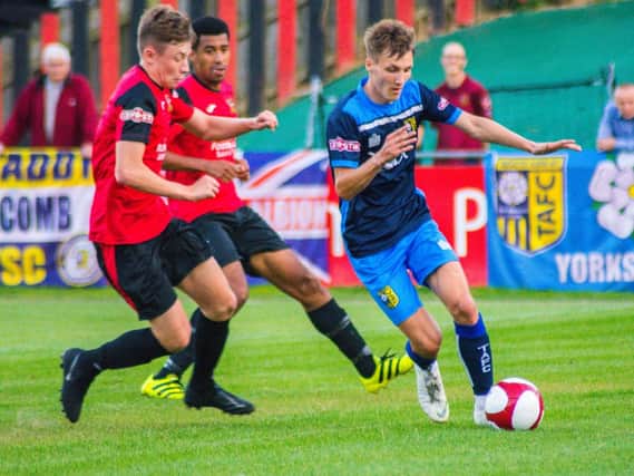 Casey Stewart was on target for Tadcaster Albion as they got the better of Sheffield FC. Picture: Matthew Appleby