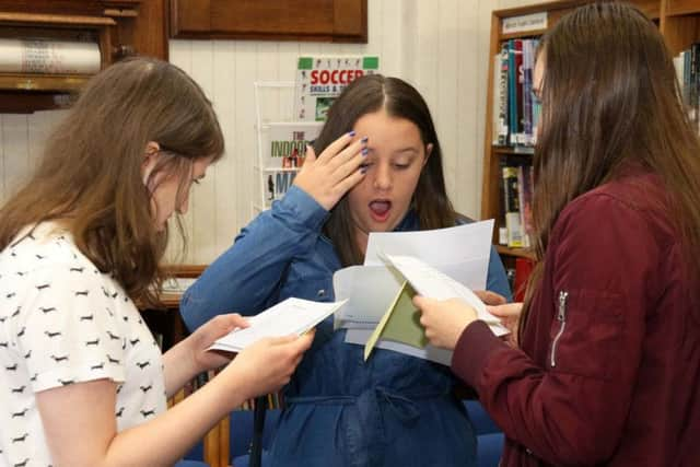 L-R Cathryn Payling, Araminta Praud and Amy Crompton at Ripon Grammar School