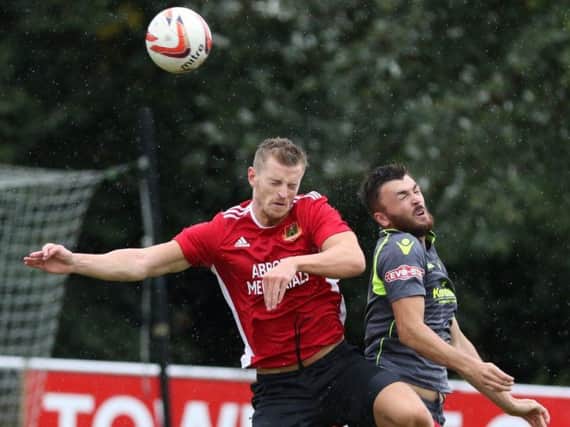 Nick Black netted twice in Knaresborough Town's demolition of Kendal. Picture: Craig Dinsdale