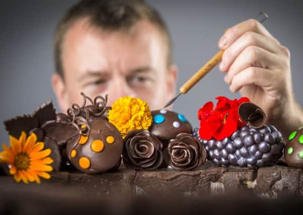 Chef-Chocolatier Ashley McCarthy. Photo Credit: Andrew McCaren for The Harrogate Flower Show.