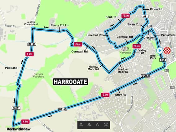 The Harrogate circuit is a gruelling 14km route.
