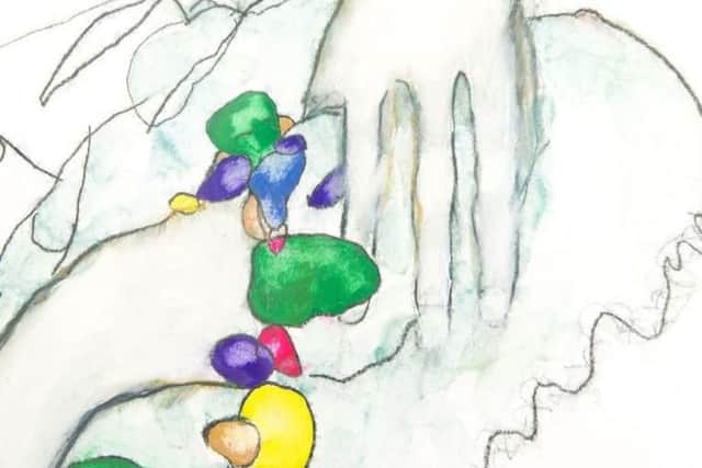 A section of Egon Study II (Homage To Egon Schiele) by Harrogate artist John Middleton.