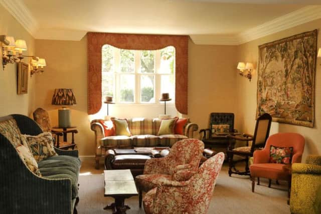 Some of the stunning  country house-style interiors at the Yorke Arms at Ramsgill.