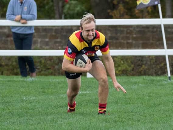 Andrew Lawson was a try-scorer in Harrogate RUFC's home loss to Kirkby Lonsdale. Picture: Keith Hunt