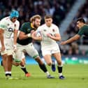England's Owen Farrell on the charge CREDIT: Andrew Matthews/PA Wire