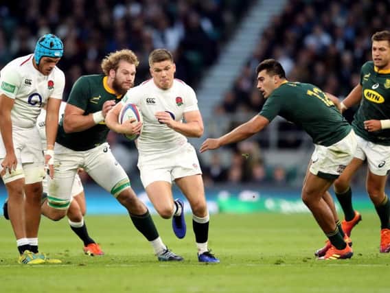 England's Owen Farrell on the charge CREDIT: Andrew Matthews/PA Wire