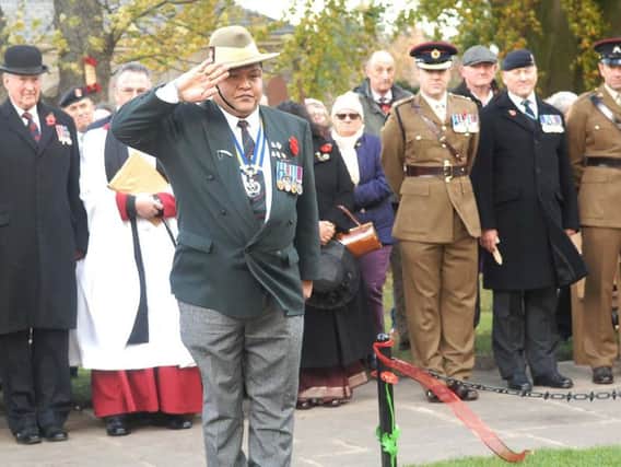 The Chairman of Ripon Royal British Legion, Jeet Bahadur Sahi, who gave a powerful and moving speech at the opening.