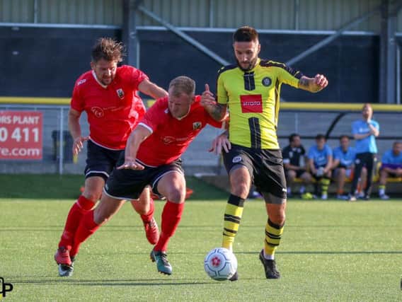 Dominic Knowles in action for Harrogate Town. Picture: Matt Kirkham