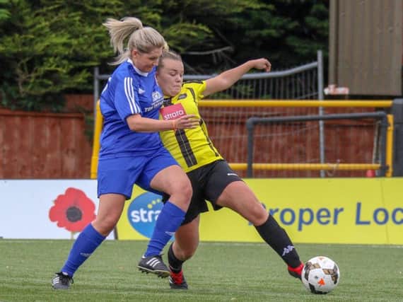 Harrogate Town Ladies lost out to Tynedale in their most recent league outing. Picture: Matt Kirkham
